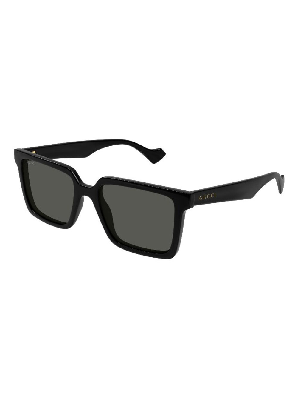New Gucci Men's Sunglasses Black Square Grey Lens Injected Frame GG1540S 001 55